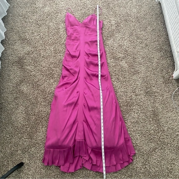 Nicole Miller Collection Silk Dress Pink Fuchsia Size 2 Formal Prom Dance Party - Picture 7 of 15